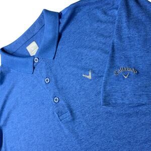 Callaway Golf Polo Shirt Men's Size 2XL Blue Opti Dri Performance Stretch